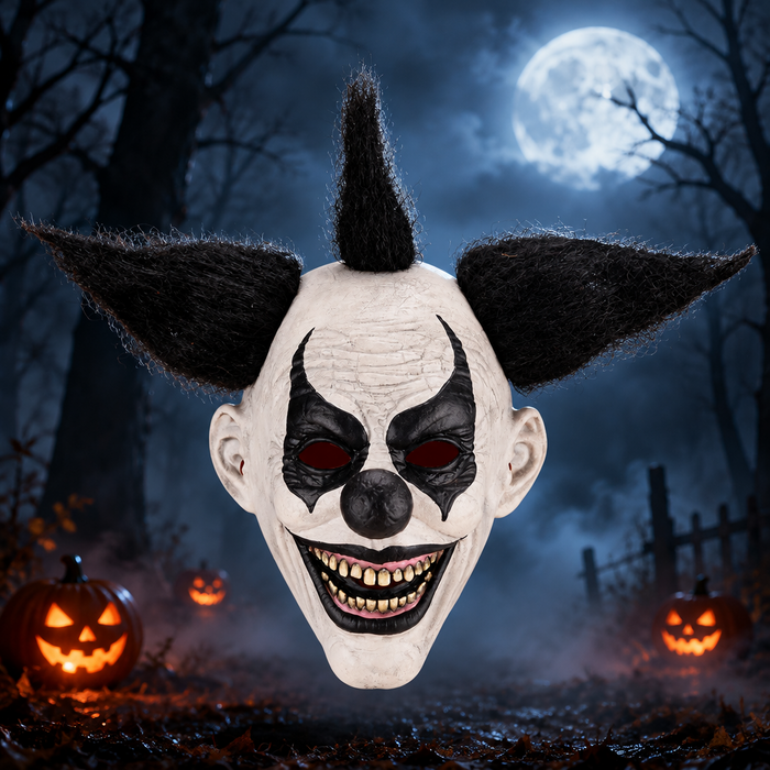 Masque Clown Maléfique Noir et Blanc – Latex
