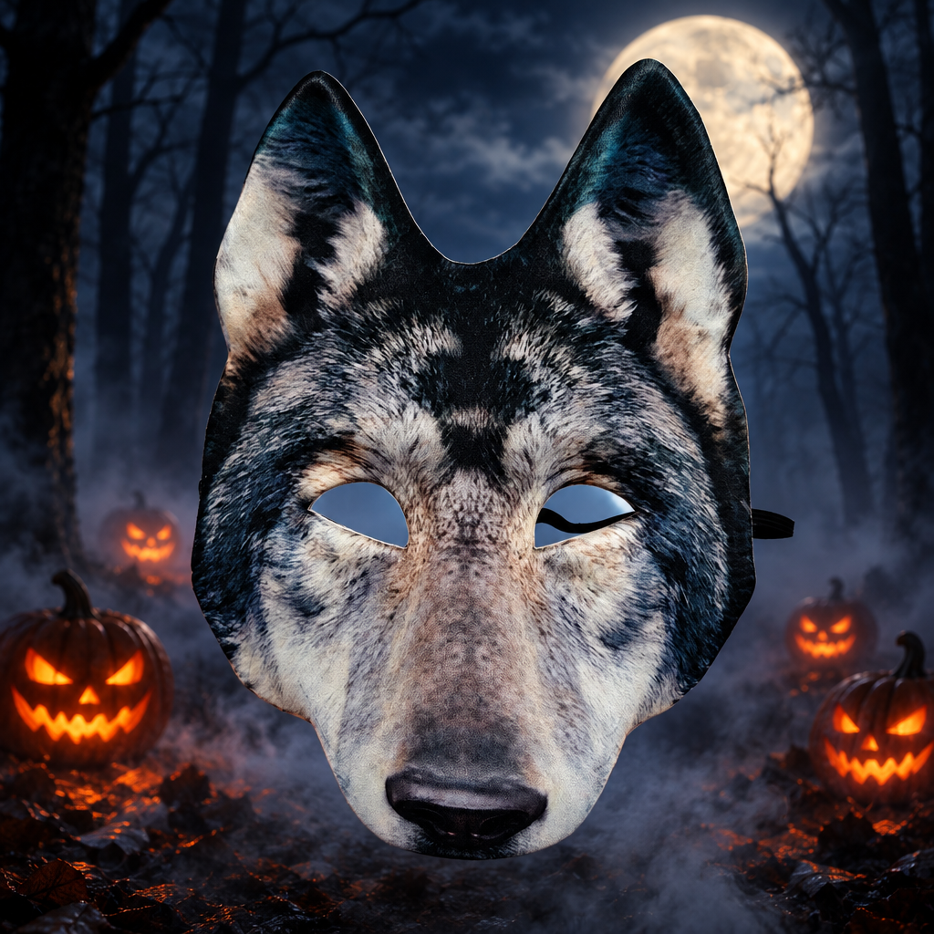 Masque Loup Réaliste – Brun ou Gris
